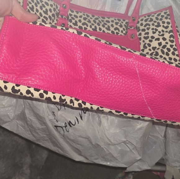🍂🍁Rare Neon Pink Leopard Print  Rebecca Minkoff Tote - Picture 5 of 6